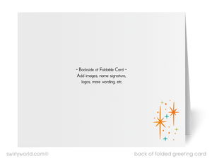 Mid-Century Modern Thank You Card – Retro Boomerang Design with Vintage Typography