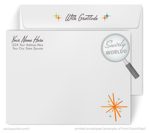 Mid-Century Modern Realtor Notecards – Retro Geometric Home Design for Client Thank You & Marketing