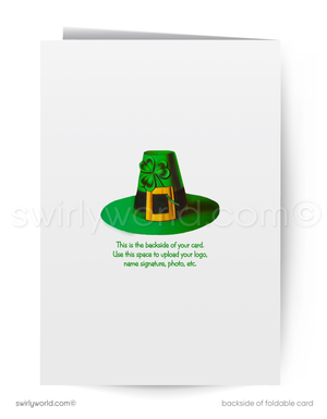Vintage St. Patrick’s Day Card – Retro Irish Lass & Shamrocks, 1940s-1950s Inspired (Copy)