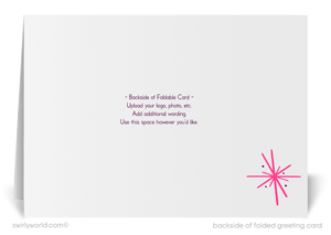 1960s Retro Mid-Century Modern Valentine’s Card - Mod Hot Pink Hearts Design