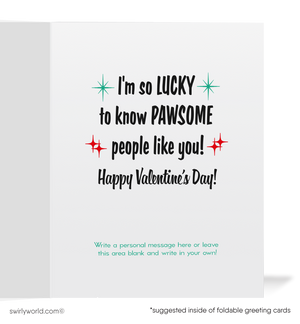 Vintage 1940s-1950s-Inspired Puppy Dog Valentine Card – Retro Atomic Mod Design