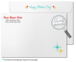 Vintage Mother's Day Card - First Class Mom | Premium Print | 1940s-50s Style