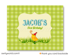 Rustic Woodland Baby Forest Animals First Birthday Party Invitation Digital Download