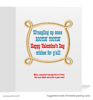 Charming 1940s-1950s Vintage-Inspired Valentine's Day Cards: Little Buckaroo Cowboy with Hearts