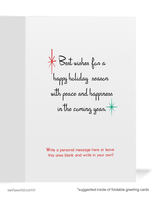 Retro Mid-Century Modern Eichler MCM House - Vintage Christmas Holiday Cards