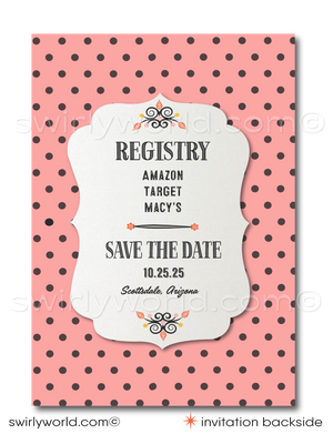 Vintage Cake "Love Birds" Romantic Engagement Party Invitation Set Digital Download