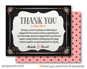 Vintage Cake "Love Birds" Romantic Engagement Party Invitation Set Digital Download