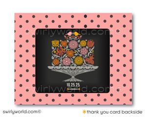 Vintage Cake Romantic "Love Birds" Unique Printed Engagement Party Invitations