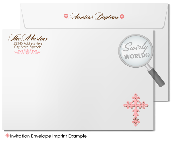 Vintage Pink Lace Baptism Invitation Set - Customizable for Communion or Confirmation, Digital Download with Photo Option