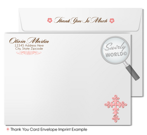 Vintage Baptism Invitations – Pink Lace Custom Baptism Photo Invites Set