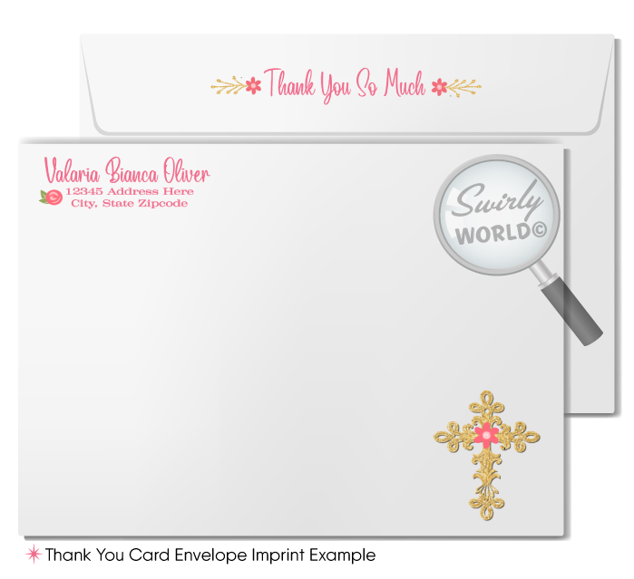 Shabby Chic Digital Invitation Set for Sacraments - Editable with Floral Accents & Gold Glitter, Instant Download