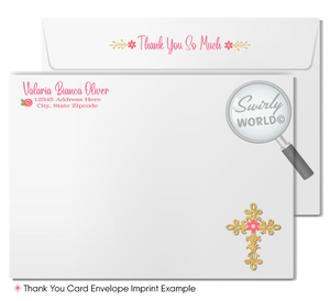 Shabby Chic Digital Invitation Set for Sacraments - Editable with Floral Accents & Gold Glitter, Instant Download