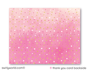 Shabby Chic Digital Invitation Set for Sacraments - Editable with Floral Accents & Gold Glitter, Instant Download