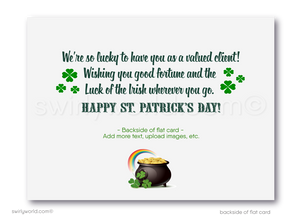 St. Patrick’s Day Realtor Greeting Card – Customizable Client Appreciation Marketing Tool
