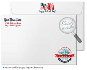 Patriotic Vintage American Eagle Flag Happy 4th of July Independence Day Cards for Business