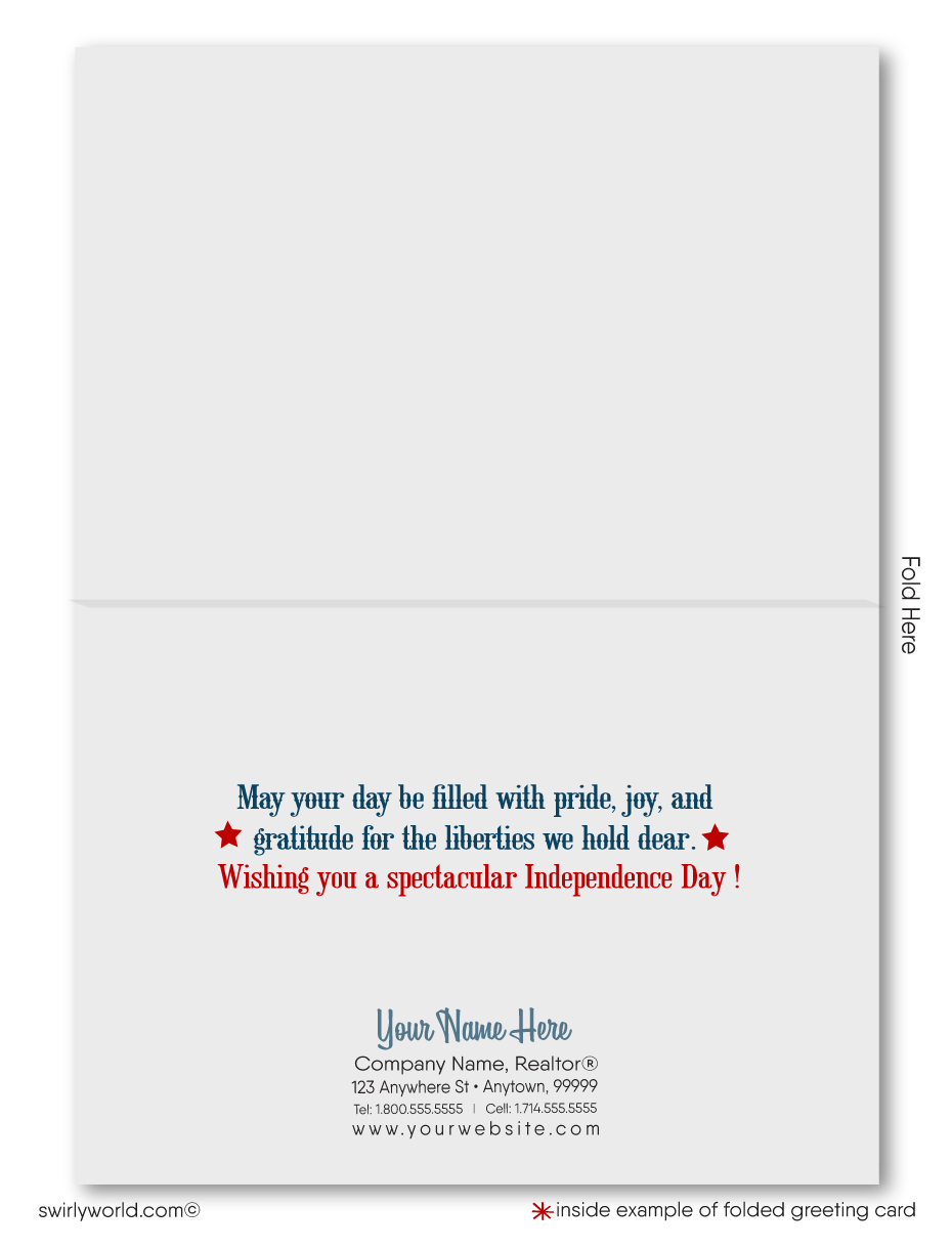 Patriotic American Eagle Flag Happy 4th of July Independence Day Cards for Business