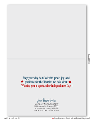 Patriotic American Eagle Flag Happy 4th of July Independence Day Cards for Business