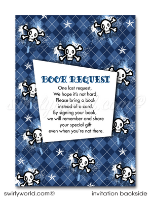 Lil' Rebel Rocker Punk Rock 1st Birthday Party Invitations thank you cards for Baby Bad Boys!