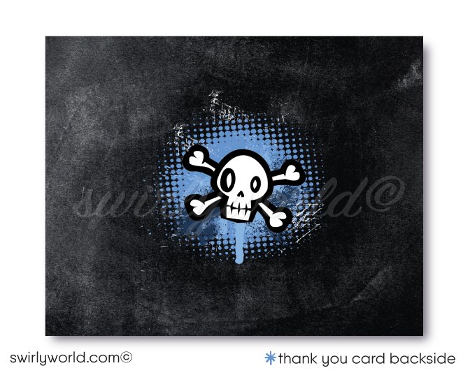 Lil' Rebel Rocker Punk Rock 1st Birthday Party Invitation Digital Design Download