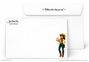 Rootin’ Tootin’ Cowgirl Western Retro Birthday Card