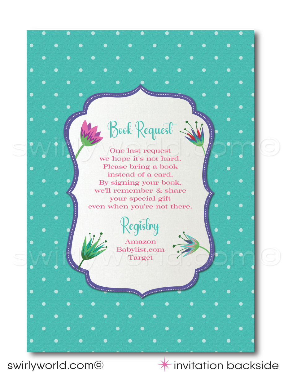 Host a charming baby shower with our Vintage Botanical Floral Invitation Set. Featuring vibrant floral designs and elegant calligraphic fonts, this digital download includes invites, thank you cards, and envelopes. Easily customize and download via Corjl for a beautifully warm and welcoming event.