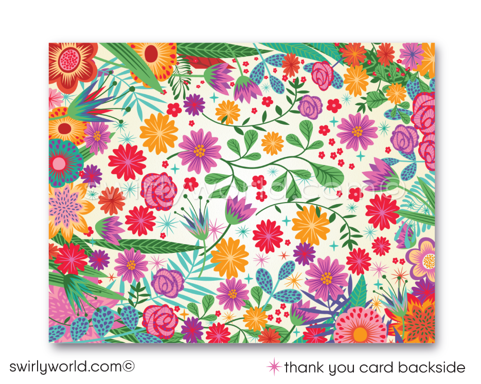 Beautiful Botanical Floral Gender Neutral Couple's Outdoor Printed Baby Shower Invitations