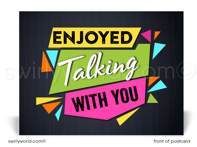 Sales Marketing Enjoyed Talking With You Digital Postcards for Clients and Customers