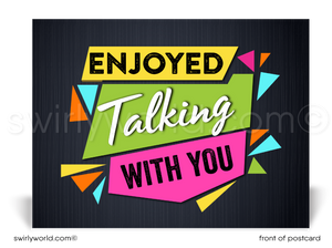 Sales Marketing Enjoyed Talking With You Digital Postcards for Clients and Customers