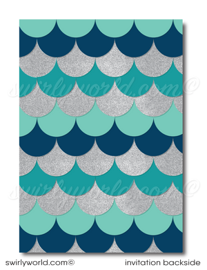 Nautical Dolphin Swimming Pool Aquarium Ocean Birthday Party Digital Download