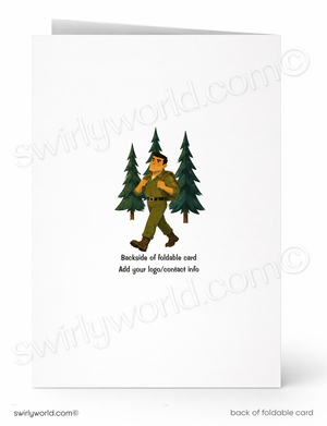 Thanks Mountain Climber Business Thank You Card