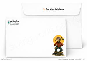 It’s Howling Good Funny Werewolf Retro Halloween Card