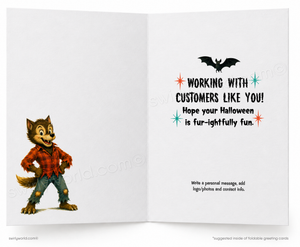 It’s Howling Good Funny Werewolf Retro Halloween Card