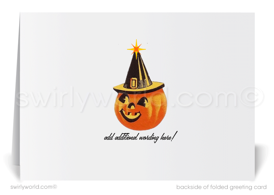 Vintage Mid-Century Retro 1950s-1960s MCM Haunted Mansion Halloween Greeting Cards