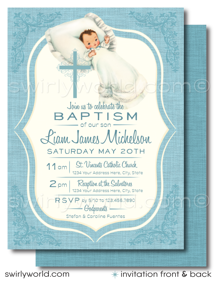 1940s-1950s-baby-boy-vintage-retro-baptism-invitation-thank-you-card-swirly-world-design for Free Printable Congratulations Baptism Cards 1940s-1950s Baby Boy Vintage Retro Baptism Invitation & Thank You Card - swirly-world-design for Free Printable Congratulations Baptism Cards