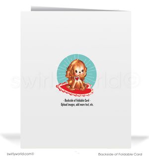 Vintage 1950s-Style Valentine’s Day Card – Victorian Girl with Heart, Retro Pink Background, and "You Are the Heart" Message