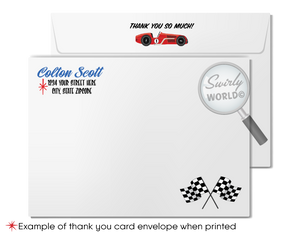 Retro Vintage Planes, Trains, and Automobiles' Cars 1st Birthday Digital Invitation 