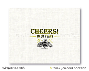 El Patron Tequila Label Liquor 30th,40th, 50th Birthday Party Printed Invitations for Guys