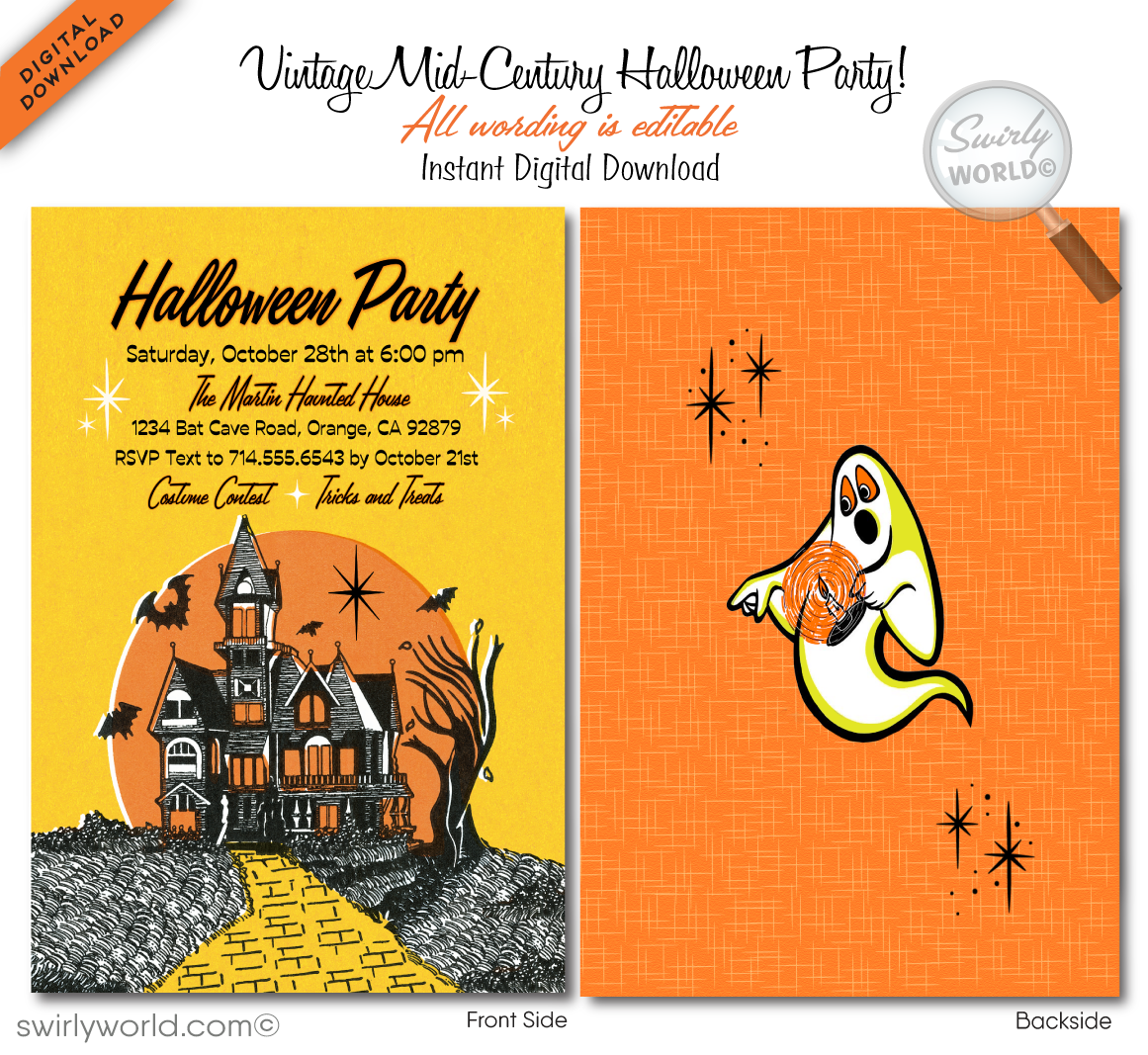 Haunted House Halloween Invitation Templates Halloween Birthday
