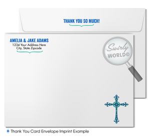 Dual Sacrament Invitation Set - First Holy Communion & Confirmation, Editable Vintage Watercolor Design, Includes Thank You Cards