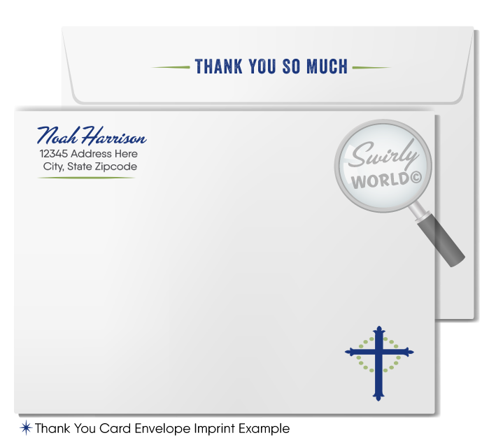 Mid-Century Mod Sacramental Invitation Set - Navy & Celery Green, Editable for Communion, Baptism, Confirmation