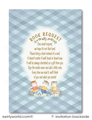 Mother Goose Nursery Rhymes Baby Shower Invitation and Thank You Card Digital Download Bundle