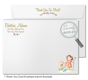 Mother Goose Nursery Rhymes Gender Neutral Printed Baby Shower Invitation Set