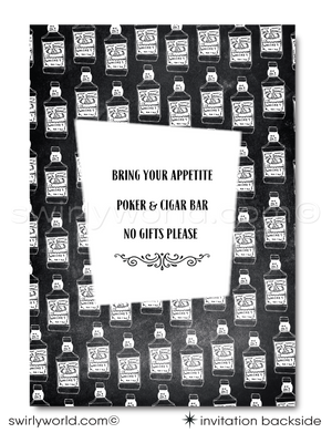 Cheers for Forty Years Jack Daniel's Whiskey Label Digital 40th Birthday Invitations for Guys