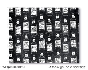 Cheers for Forty Years Jack Daniel's Whiskey Label Digital 40th Birthday Invitations for Guys