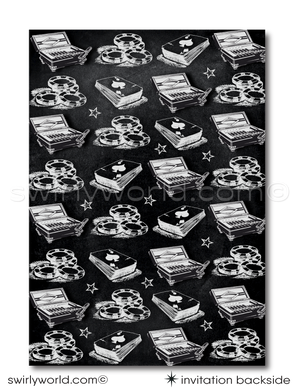 Vintage Cheers for Forty Years Cigar and Poker Casino Cigars 40th Birthday Invitations for Guys