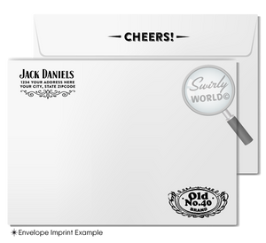 Cheers for Forty Years Jack Daniel's Whiskey Label 40th Birthday Invitations for Guys