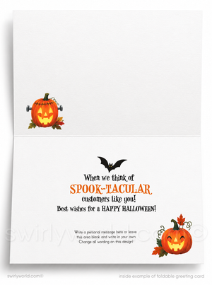 We All Light Up Pumpkin Halloween Greeting Card