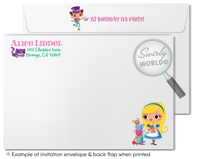 Step into a whimsical world with Swirly World's "Alice in ONEderland" 1st Birthday Invites and Thank You Cards! 🎩🌸 Perfect for a Mad Hatter's Tea Party, this digital download features vintage-inspired designs, capturing the charm of Alice's adventures. Customize easily for a magical and memorable celebration!