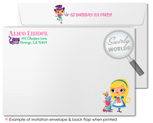 Step into a whimsical world with Swirly World's "Alice in ONEderland" 1st Birthday Invites and Thank You Cards! 🎩🌸 Perfect for a Mad Hatter's Tea Party, this printed invitation set features vintage-inspired designs, capturing the charm of Alice's adventures. Customize easily for a magical and memorable celebration!