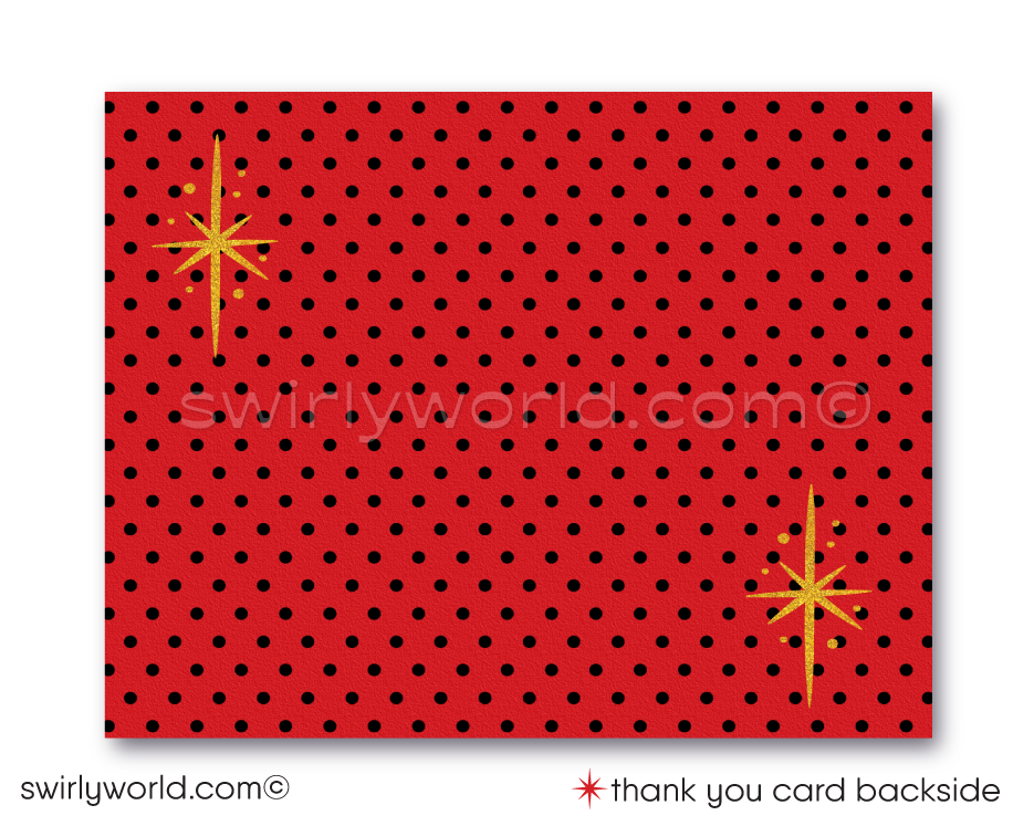 Retro Mid-Century Pin-up Girl Bachelorette Party Invitations & Thank You Cards - Customizable 1950s Glamour Set